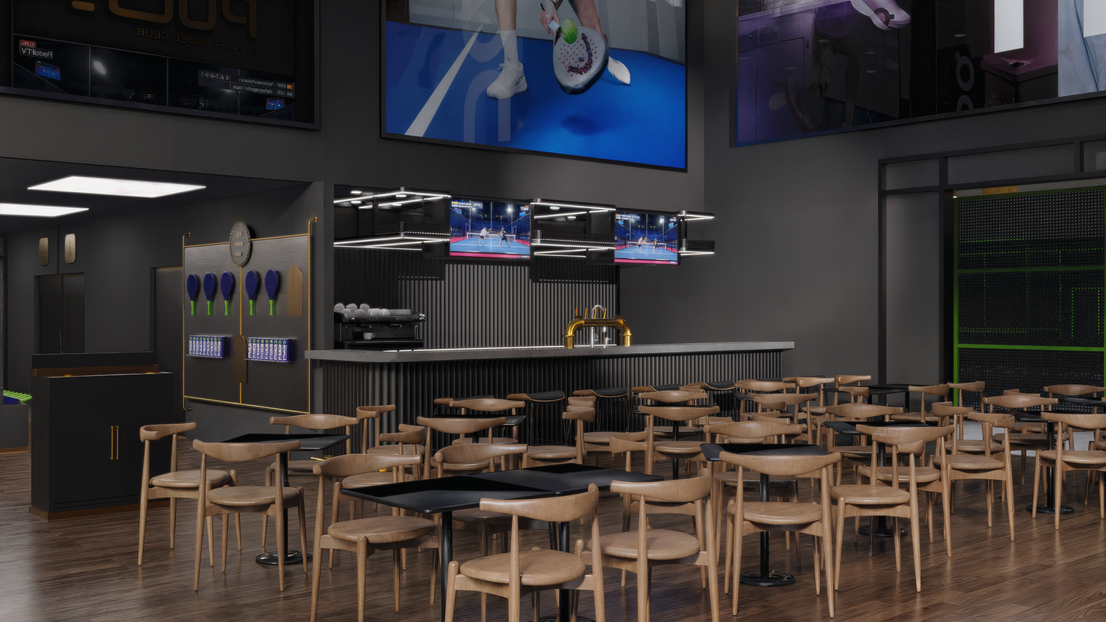 Club lounge and cafe